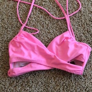 pink bikini top